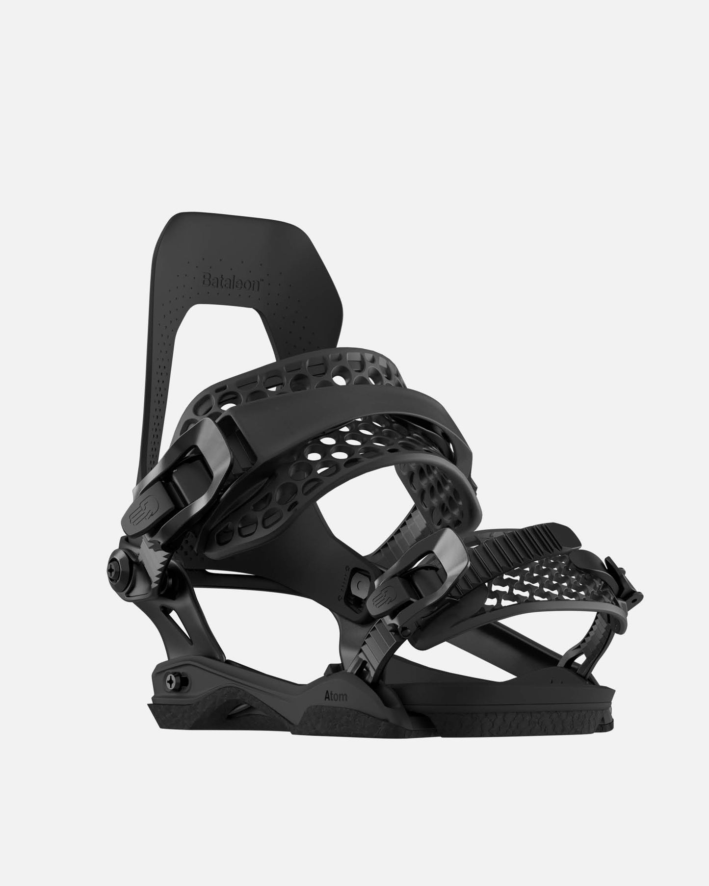 Quality bindings for snowboard in black. Atom 2025 | Bataleon Snowboards™ 2025.