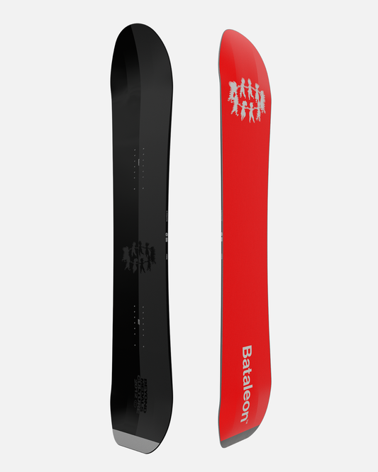 Men's snowboard sale in black and red. Bataleon Beyond Medals 2025 | Bataleon Snowboards™ 2025.