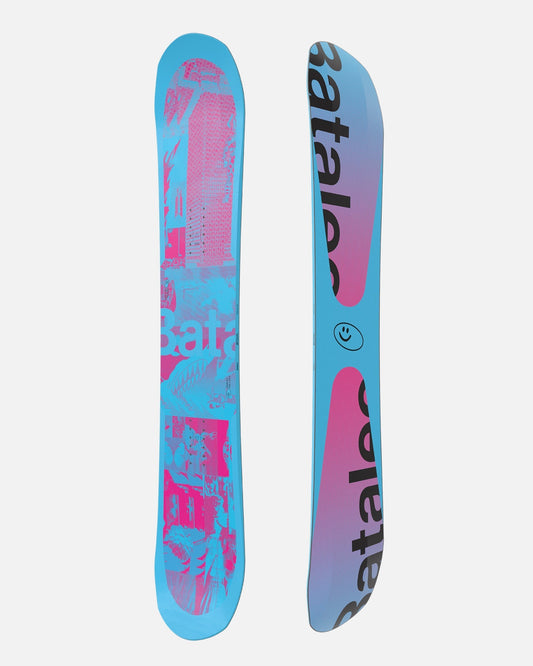 Bataleon women's snowboards in pink and blue. Distortia 2025-Bataleon-Snowboards™ 2025.