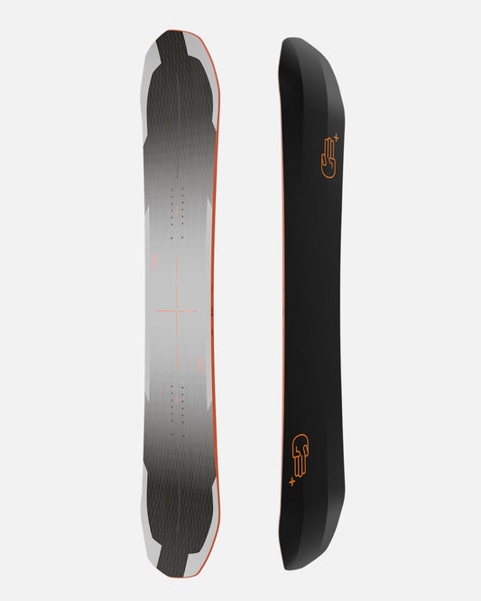 Men's snowboard sale in grey and orange. Goliath+ 2025 | Bataleon Snowboards™ 2025.