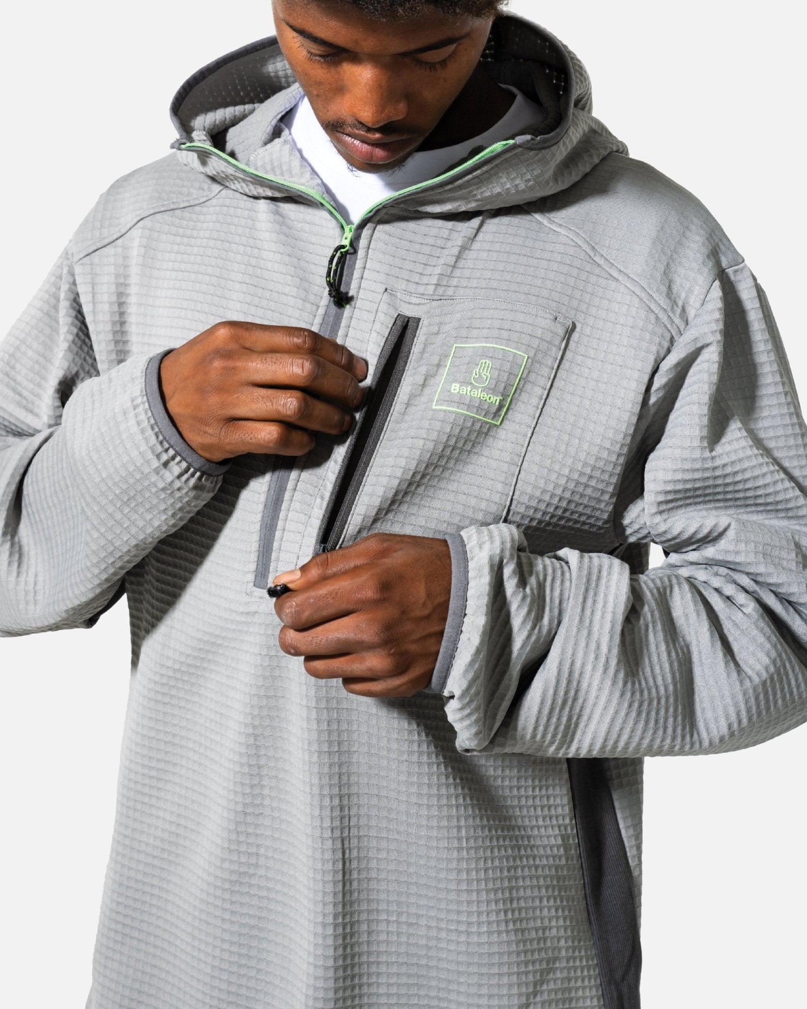 【BAON】Homui Reversible Fleece Long Field Jumper 15021-DS-FrontMannequin-